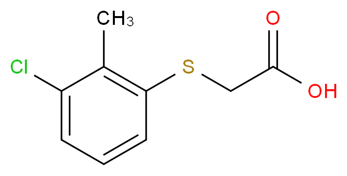 2-[(3-chloro-2-methylphenyl)thio]acetic acid_分子结构_CAS_6375-67-3)