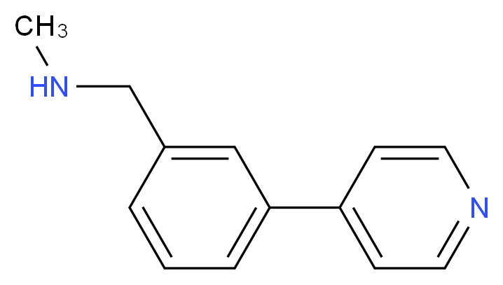 methyl({[3-(pyridin-4-yl)phenyl]methyl})amine_分子结构_CAS_852180-67-7