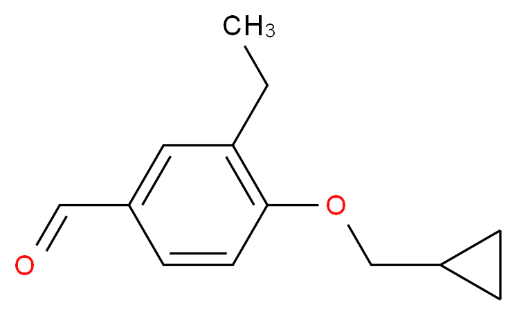 4-(Cyclopropylmethoxy)-3-ethylbenzaldehyde_分子结构_CAS_)