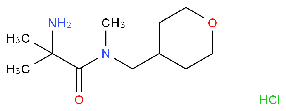 2-Amino-N,2-dimethyl-N-(tetrahydro-2H-pyran-4-ylmethyl)propanamide hydrochloride_分子结构_CAS_)