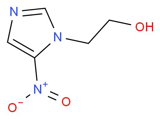 2-(5-nitro-1H-imidazol-1-yl)ethan-1-ol_分子结构_CAS_5006-68-8