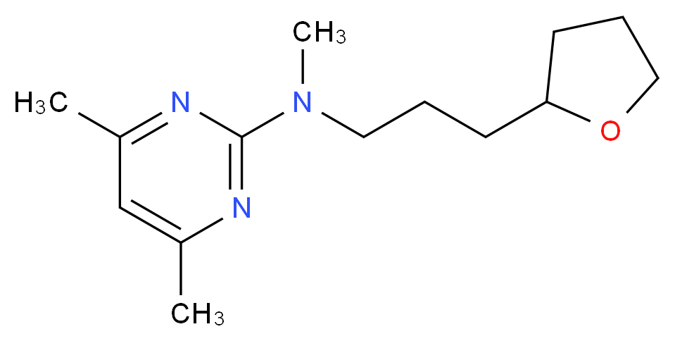 N,4,6-trimethyl-N-[3-(tetrahydrofuran-2-yl)propyl]pyrimidin-2-amine_分子结构_CAS_)