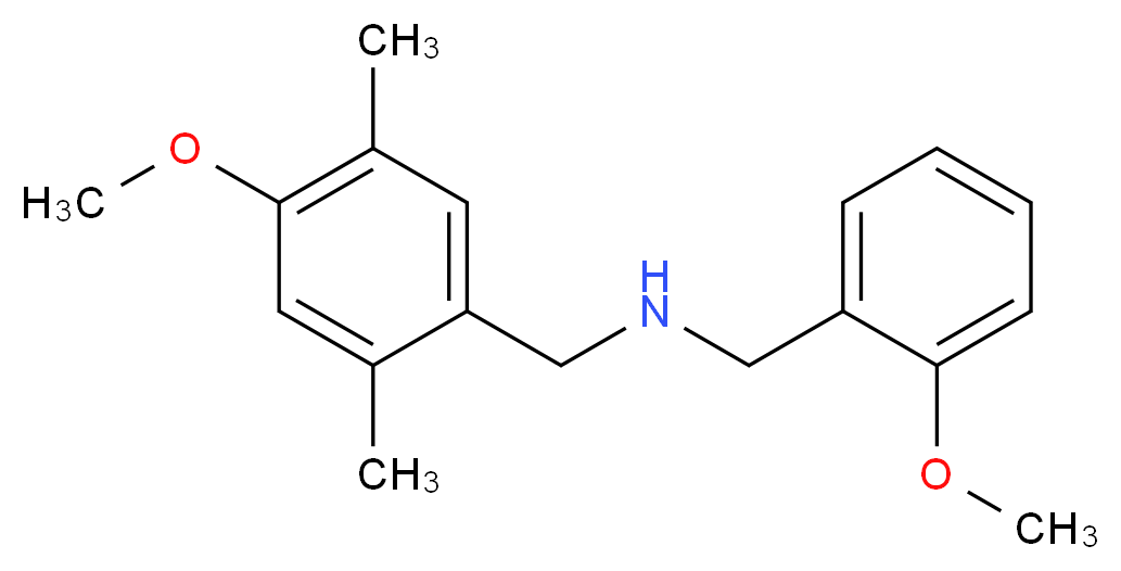 [(4-methoxy-2,5-dimethylphenyl)methyl][(2-methoxyphenyl)methyl]amine_分子结构_CAS_355382-57-9