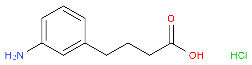 4-(3-aminophenyl)butanoic acid hydrochloride_分子结构_CAS_91843-18-4