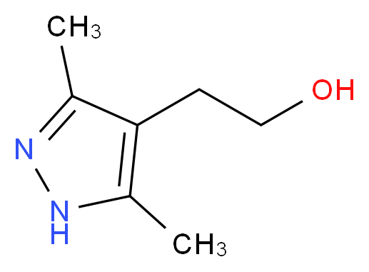2-(3,5-dimethyl-1H-pyrazol-4-yl)ethan-1-ol_分子结构_CAS_83467-31-6