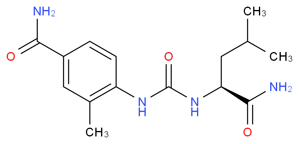 N~2~-({[4-(aminocarbonyl)-2-methylphenyl]amino}carbonyl)-L-leucinamide_分子结构_CAS_)