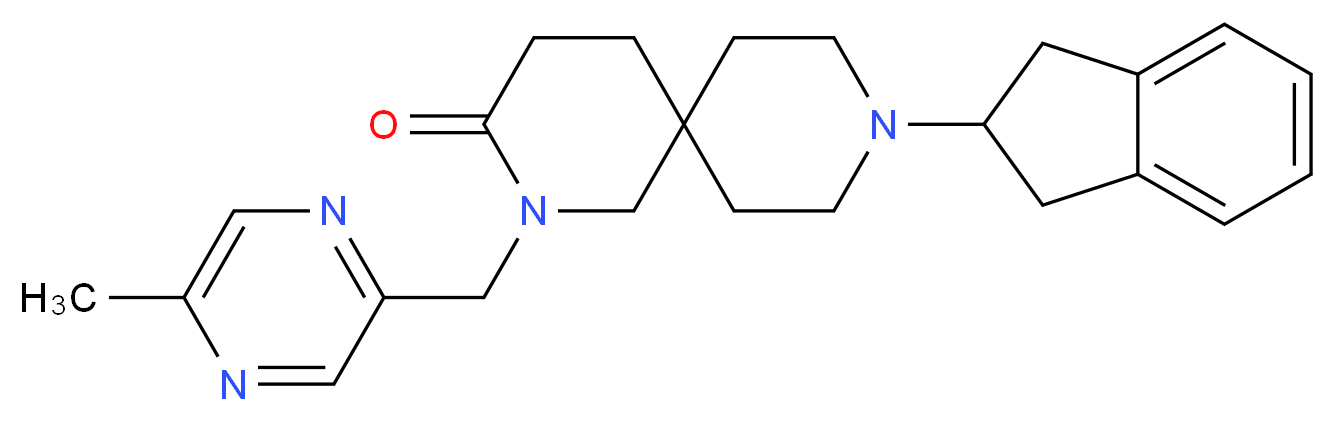 9-(2,3-dihydro-1H-inden-2-yl)-2-[(5-methylpyrazin-2-yl)methyl]-2,9-diazaspiro[5.5]undecan-3-one_分子结构_CAS_)