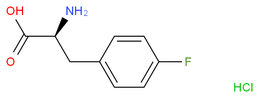 (2S)-2-amino-3-(4-fluorophenyl)propanoic acid hydrochloride_分子结构_CAS_64231-54-5