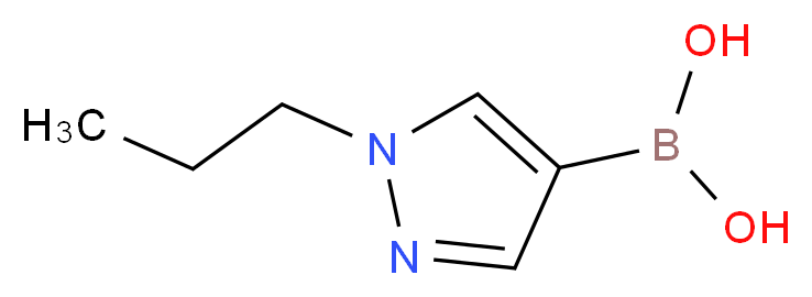 (1-Propyl-1H-pyrazol-4-yl)boronic acid_分子结构_CAS_847818-57-9)