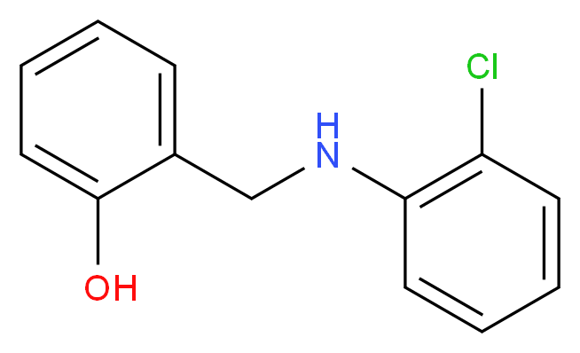 2-{[(2-chlorophenyl)amino]methyl}phenol_分子结构_CAS_7166-37-2