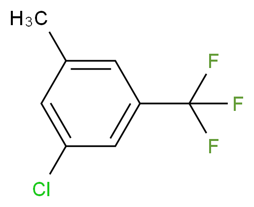 1-Chloro-3-methyl-5-(trifluoromethyl)benzene_分子结构_CAS_1214384-22-1)