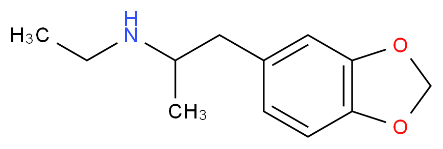 [1-(2H-1,3-benzodioxol-5-yl)propan-2-yl](ethyl)amine_分子结构_CAS_82801-81-8