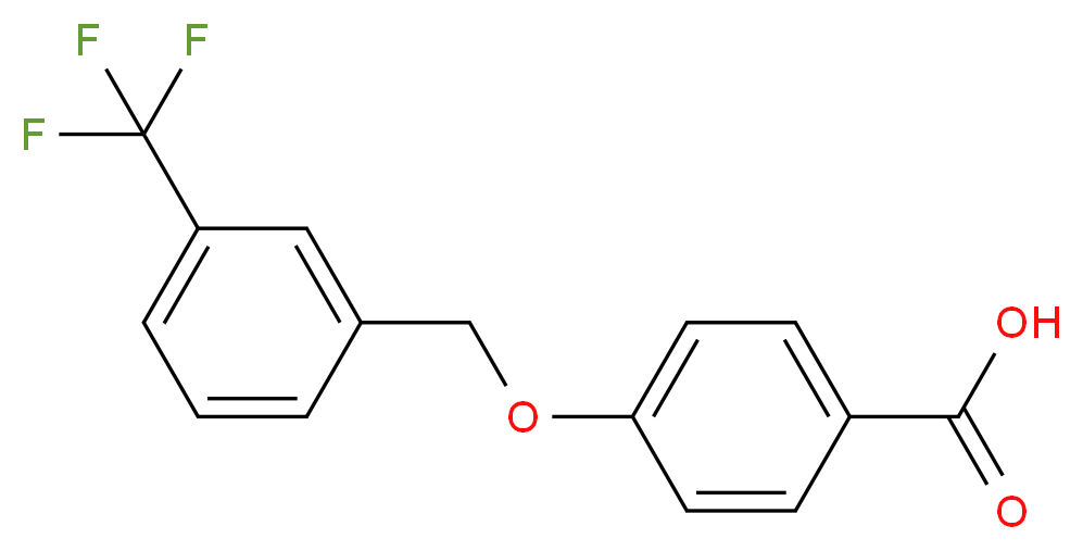 4-{[3-(Trifluoromethyl)benzyl]oxy}benzoic acid_分子结构_CAS_)