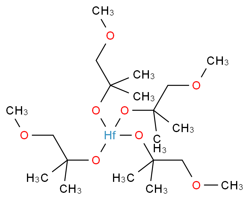 6,6-bis[(1-methoxy-2-methylpropan-2-yl)oxy]-4,4,8,8-tetramethyl-2,5,7,10-tetraoxa-6-hafnaundecane_分子结构_CAS_309915-48-8