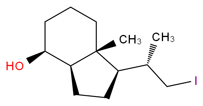 (1R,3aR,4S,7aR)-1-[(2S)-1-iodopropan-2-yl]-7a-methyl-octahydro-1H-inden-4-ol_分子结构_CAS_116535-65-0