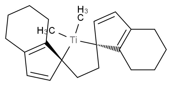 (1R,2'R)-1',1'-dimethyl-4,4'',5,5'',6,6'',7,7''-octahydrodispiro[indene-1,5'-[1]titanacyclopentane-2',1''-indene]_分子结构_CAS_160335-85-3