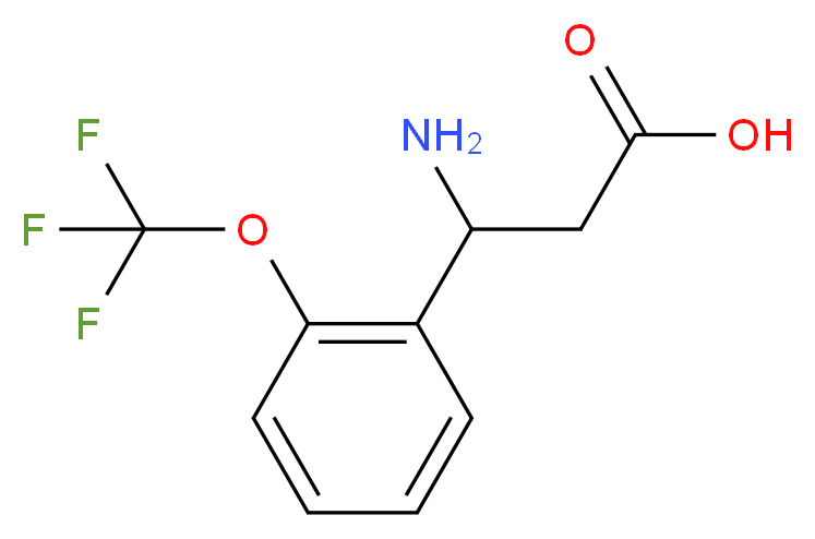3-AMINO-3-(2-TRIFLUOROMETHOXY-PHENYL)-PROPIONIC ACID_分子结构_CAS_773122-83-1)