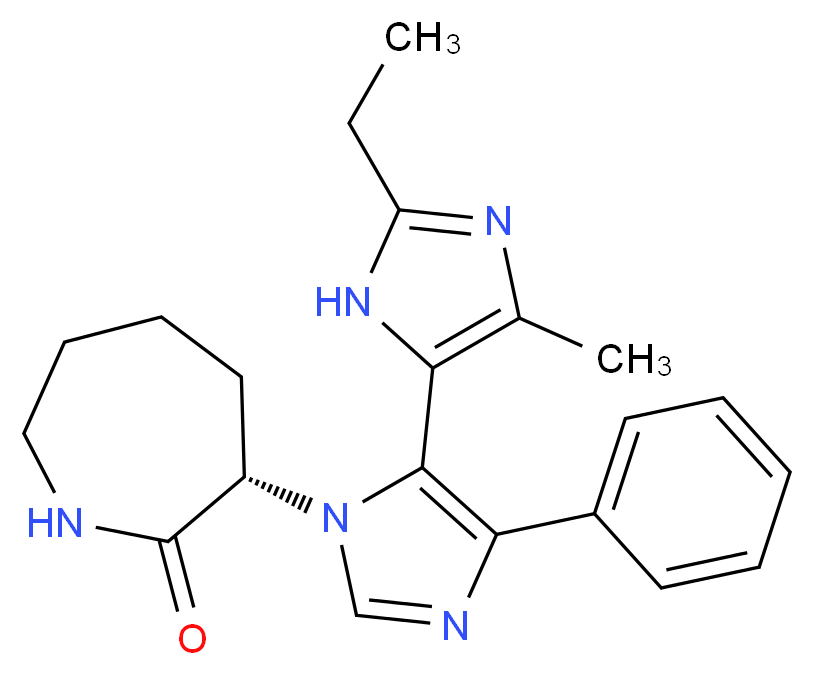 (3S)-3-(2'-ethyl-5'-methyl-5-phenyl-3H,3'H-4,4'-biimidazol-3-yl)azepan-2-one_分子结构_CAS_)