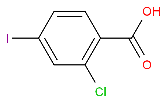 2-chloro-4-iodobenzoic acid_分子结构_CAS_145343-76-6