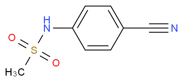 4-甲烷磺酰氨基苯腈_分子结构_CAS_36268-67-4)