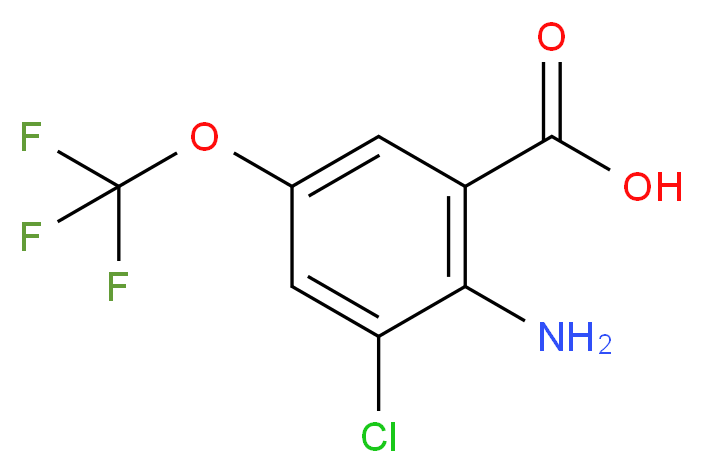 2-amino-3-chloro-5-(trifluoromethoxy)benzoic acid_分子结构_CAS_433938-46-6)