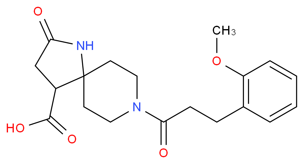 8-[3-(2-methoxyphenyl)propanoyl]-2-oxo-1,8-diazaspiro[4.5]decane-4-carboxylic acid_分子结构_CAS_)
