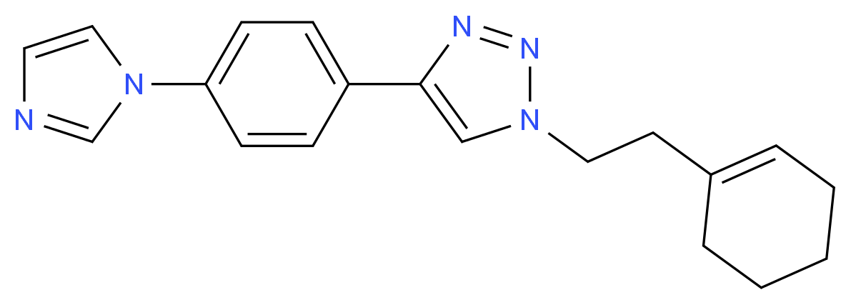 1-(2-cyclohex-1-en-1-ylethyl)-4-[4-(1H-imidazol-1-yl)phenyl]-1H-1,2,3-triazole_分子结构_CAS_)