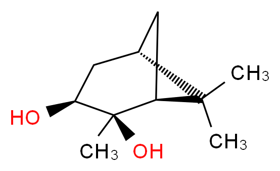 (1S,2R,3S,5S)-2,6,6-trimethylbicyclo[3.1.1]heptane-2,3-diol_分子结构_CAS_22422-34-0