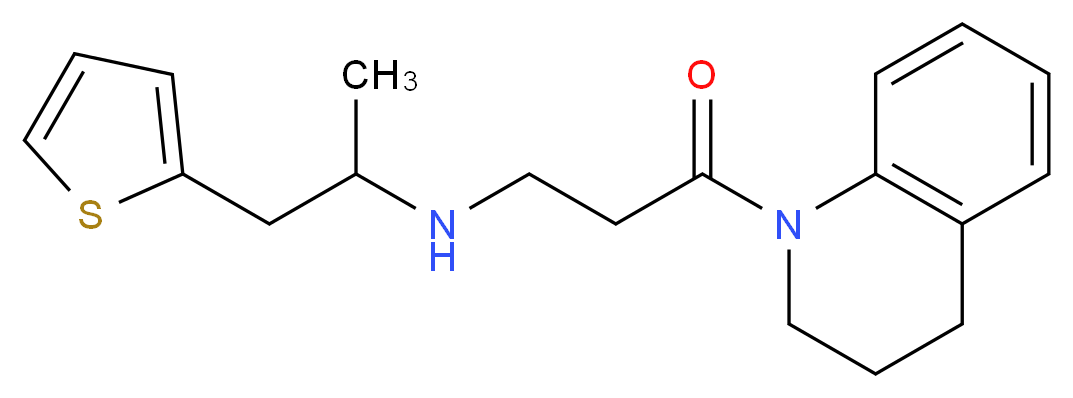 3-(3,4-dihydroquinolin-1(2H)-yl)-N-[1-methyl-2-(2-thienyl)ethyl]-3-oxopropan-1-amine_分子结构_CAS_)