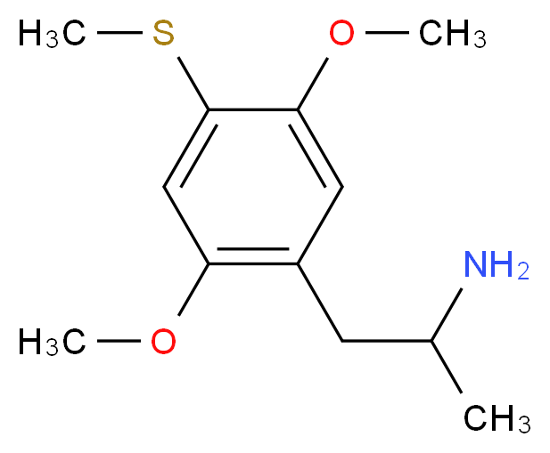 1-[2,5-dimethoxy-4-(methylsulfanyl)phenyl]propan-2-amine_分子结构_CAS_61638-07-1