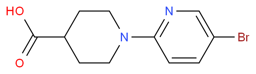 1-(5-bromopyridin-2-yl)piperidine-4-carboxylic acid_分子结构_CAS_954570-88-8)