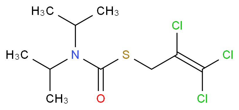 N,N-bis(propan-2-yl)[(2,3,3-trichloroprop-2-en-1-yl)sulfanyl]formamide_分子结构_CAS_2303-17-5