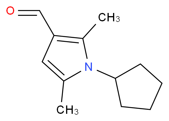 1-cyclopentyl-2,5-dimethyl-1H-pyrrole-3-carbaldehyde_分子结构_CAS_326916-19-2