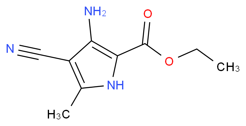 ethyl 3-amino-4-cyano-5-methyl-1H-pyrrole-2-carboxylate_分子结构_CAS_74455-30-4