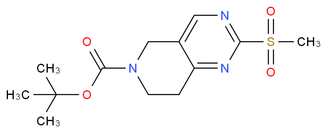 tert-Butyl 7,8-dihydro-2-(methylsulfonyl)pyrido[4,3-d]pyrimidine-6(5H)-carboxylate_分子结构_CAS_259809-79-5)