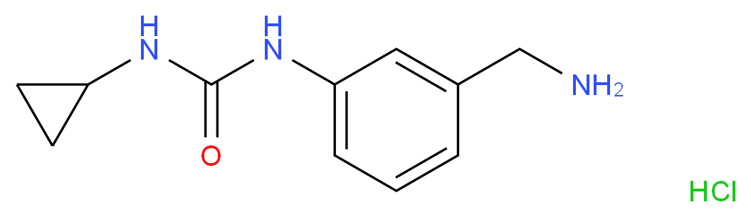 1-[3-(aminomethyl)phenyl]-3-cyclopropylurea hydrochloride_分子结构_CAS_)
