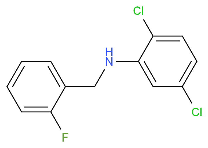 2,5-dichloro-N-[(2-fluorophenyl)methyl]aniline_分子结构_CAS_940367-81-7