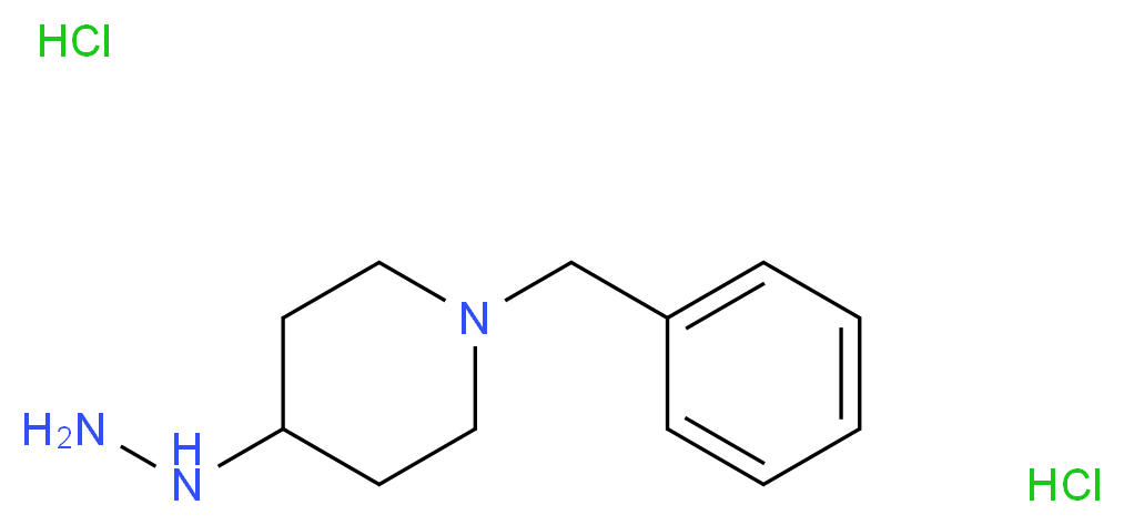 1-benzyl-4-hydrazinylpiperidine dihydrochloride_分子结构_CAS_83949-42-2