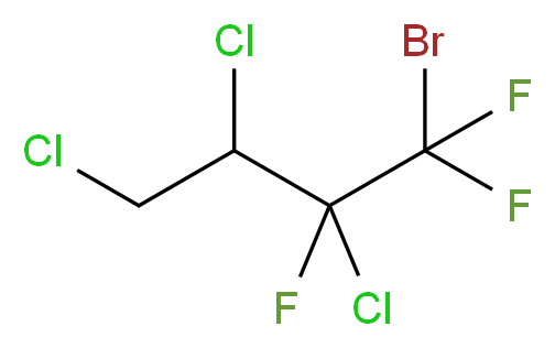 1-bromo-2,3,4-trichloro-1,1,2-trifluorobutane_分子结构_CAS_664-03-9