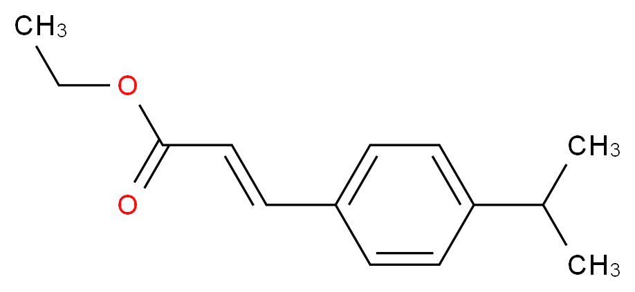 ethyl (2E)-3-[4-(propan-2-yl)phenyl]prop-2-enoate_分子结构_CAS_32580-69-1