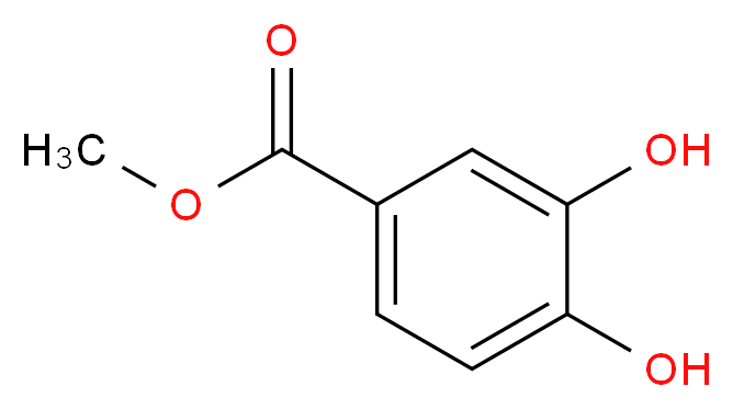 3,4-二羟基苯甲酸甲酯_分子结构_CAS_2150-43-8)