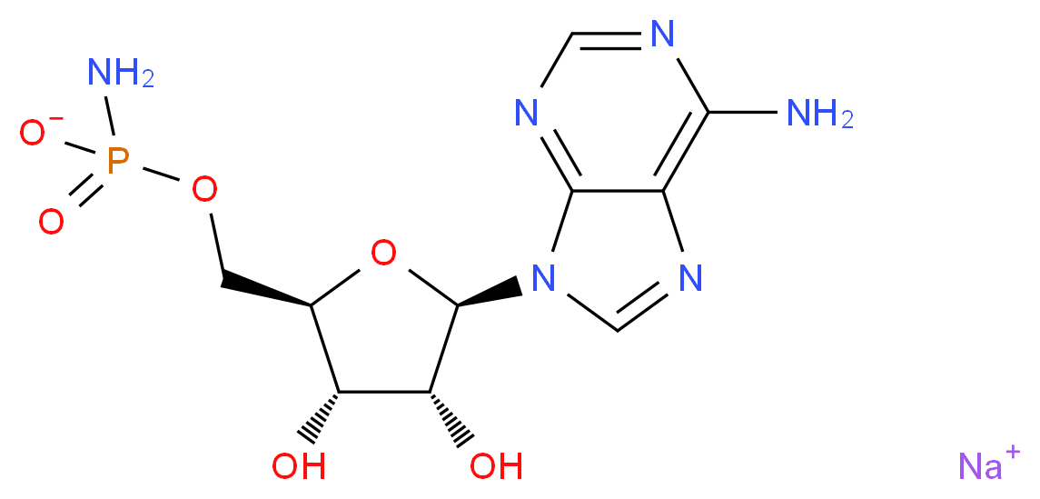 Adenosine 5′-monophosphoramidate sodium salt_分子结构_CAS_102029-68-5)