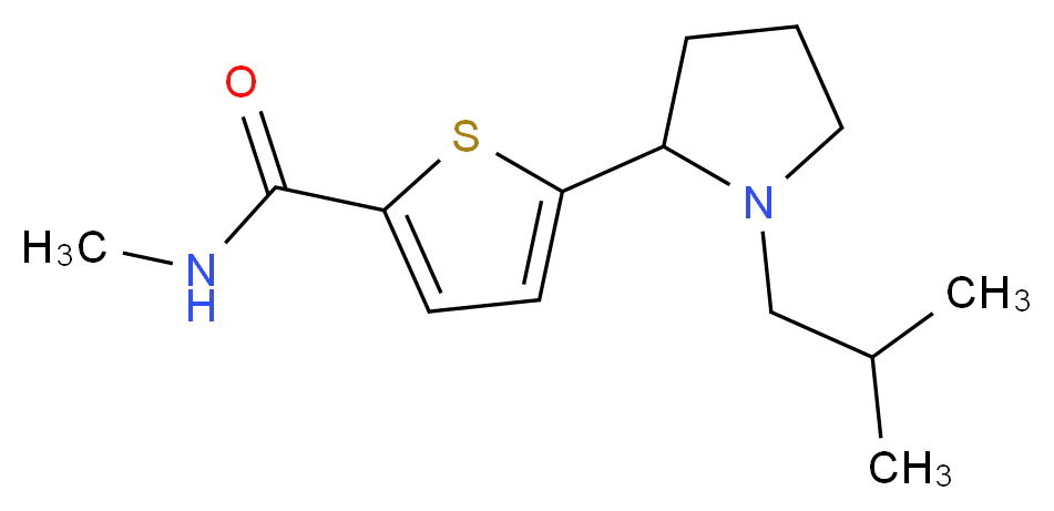 5-(1-isobutyl-2-pyrrolidinyl)-N-methyl-2-thiophenecarboxamide_分子结构_CAS_)