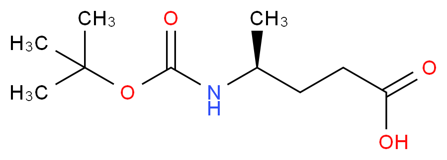 (4S)-4-{[(tert-butoxy)carbonyl]amino}pentanoic acid_分子结构_CAS_207924-92-3