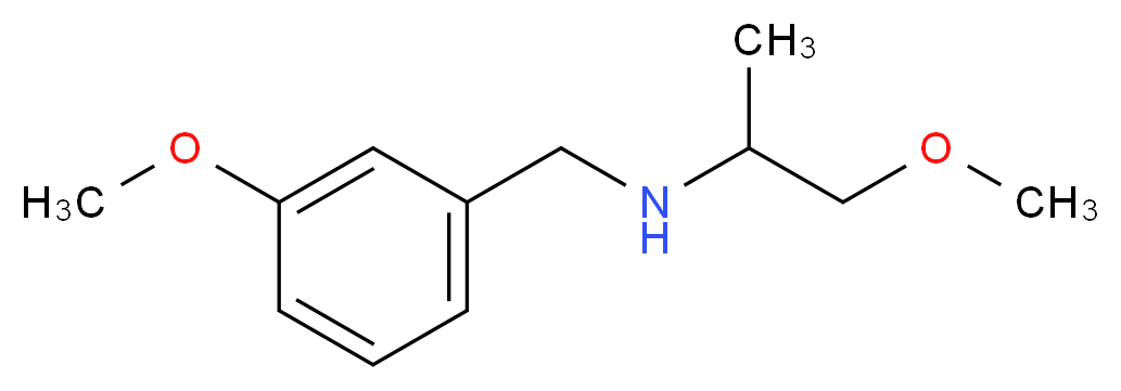 [(3-methoxyphenyl)methyl](1-methoxypropan-2-yl)amine_分子结构_CAS_418777-08-9