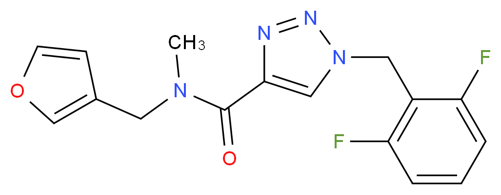 1-(2,6-difluorobenzyl)-N-(3-furylmethyl)-N-methyl-1H-1,2,3-triazole-4-carboxamide_分子结构_CAS_)