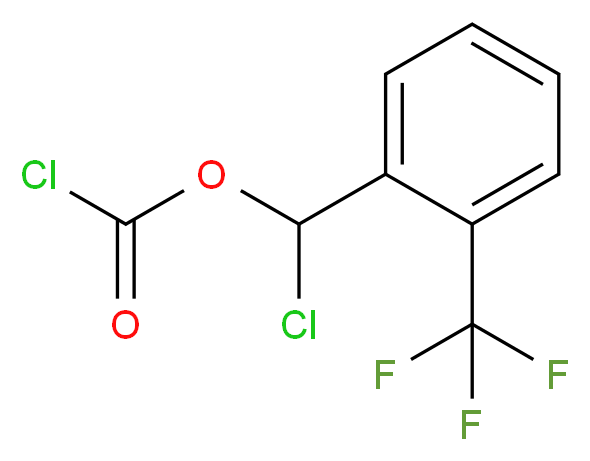 chloro[2-(trifluoromethyl)phenyl]methyl chloroformate_分子结构_CAS_206986-86-9