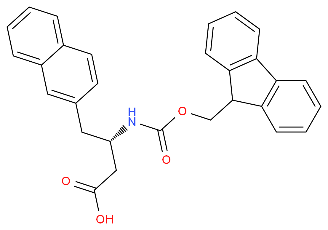 Fmoc-(S)-3-氨基-4-(2-萘基)丁酸_分子结构_CAS_270063-40-6)