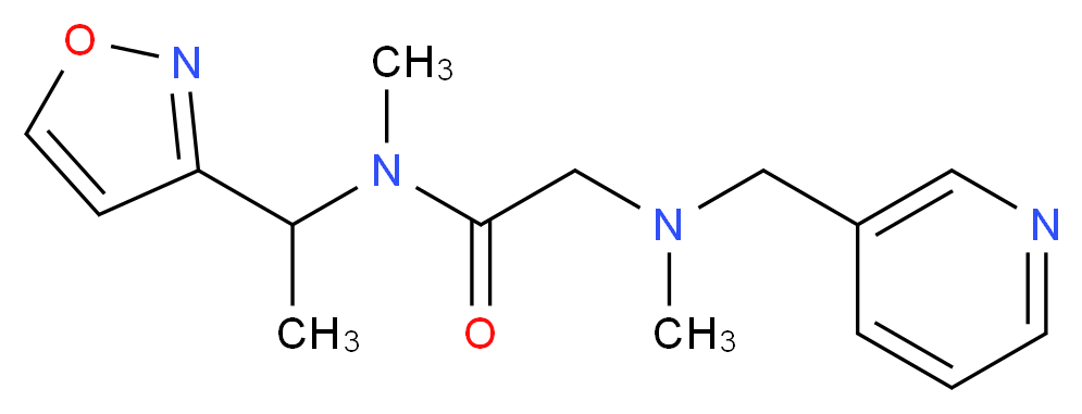 N~1~-(1-isoxazol-3-ylethyl)-N~1~,N~2~-dimethyl-N~2~-(pyridin-3-ylmethyl)glycinamide_分子结构_CAS_)