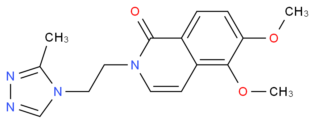 5,6-dimethoxy-2-[2-(3-methyl-4H-1,2,4-triazol-4-yl)ethyl]isoquinolin-1(2H)-one_分子结构_CAS_)